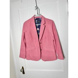 Talbots Light Pink Aberdeen Wool Blend Tea Cup Lined Blazer Jacket Women's 6P